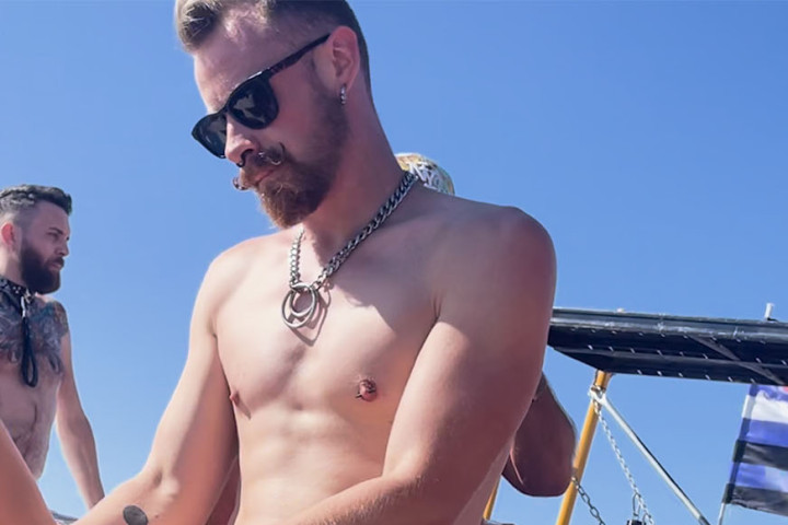 Gay Men on an Open-air Boat Fuck Raw