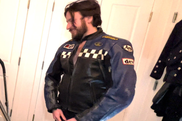 VISIT FROM HANDSOME HUNG BIKER
